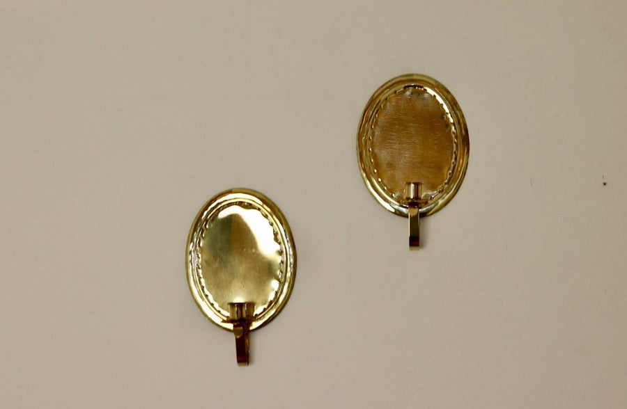 Pair Of Mid Century Swedish Brass Sconces