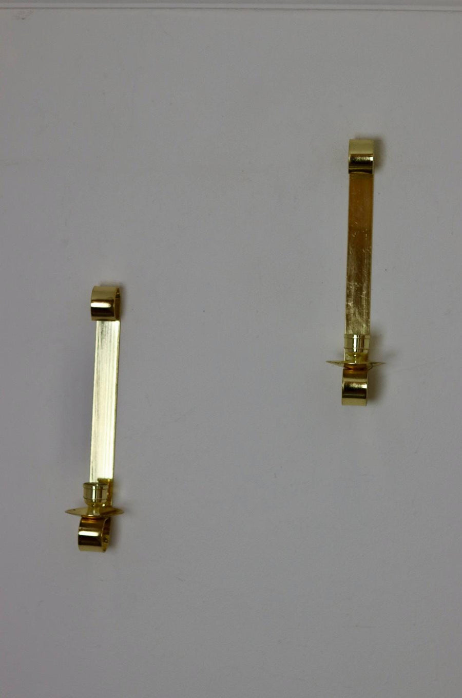 Pair Of Mid Century Swedish Brass Sconces