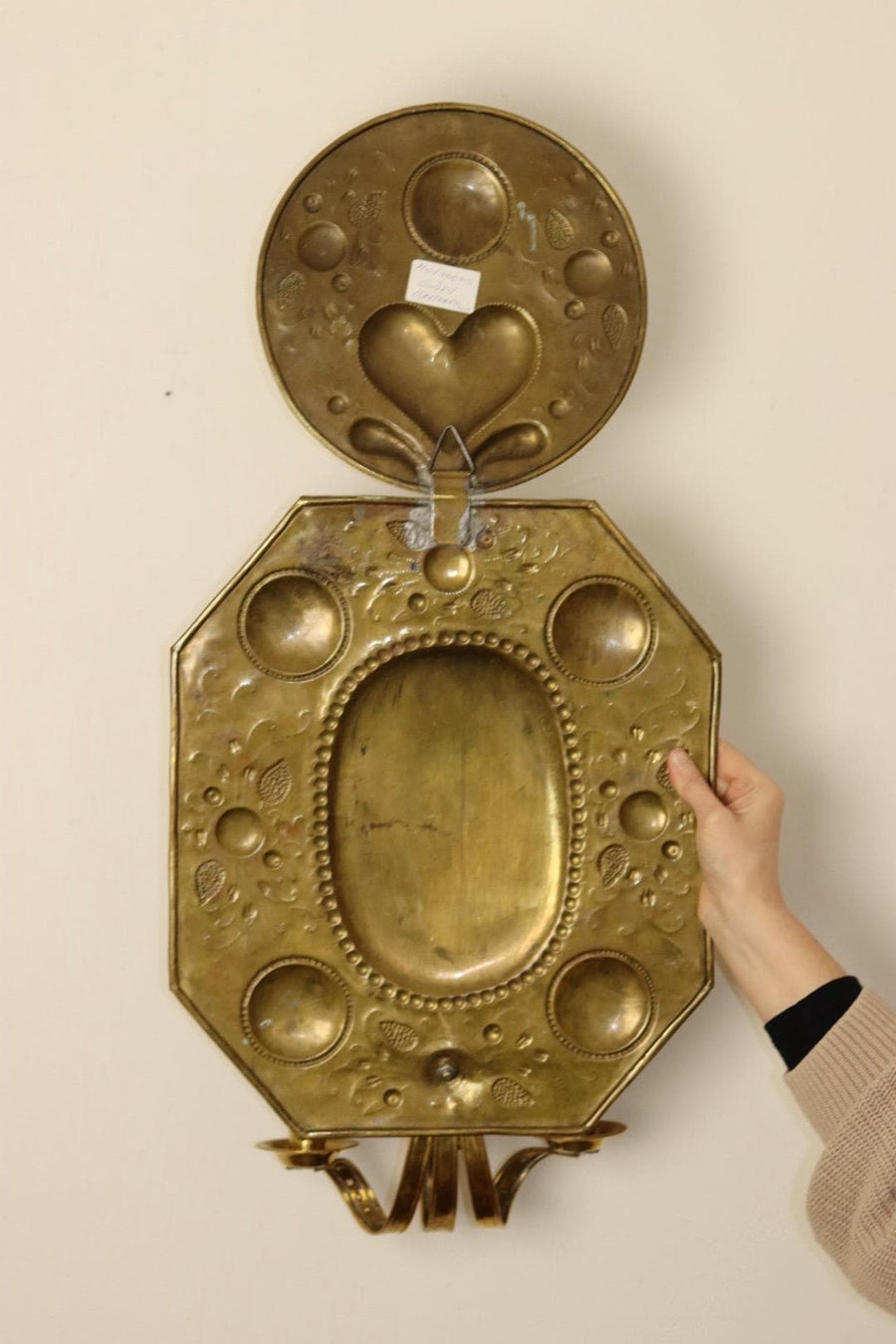 Large Swedish Brass Sconce