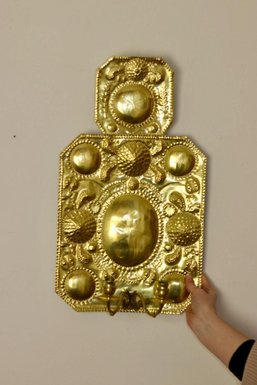 Large Swedish Brass Sconce