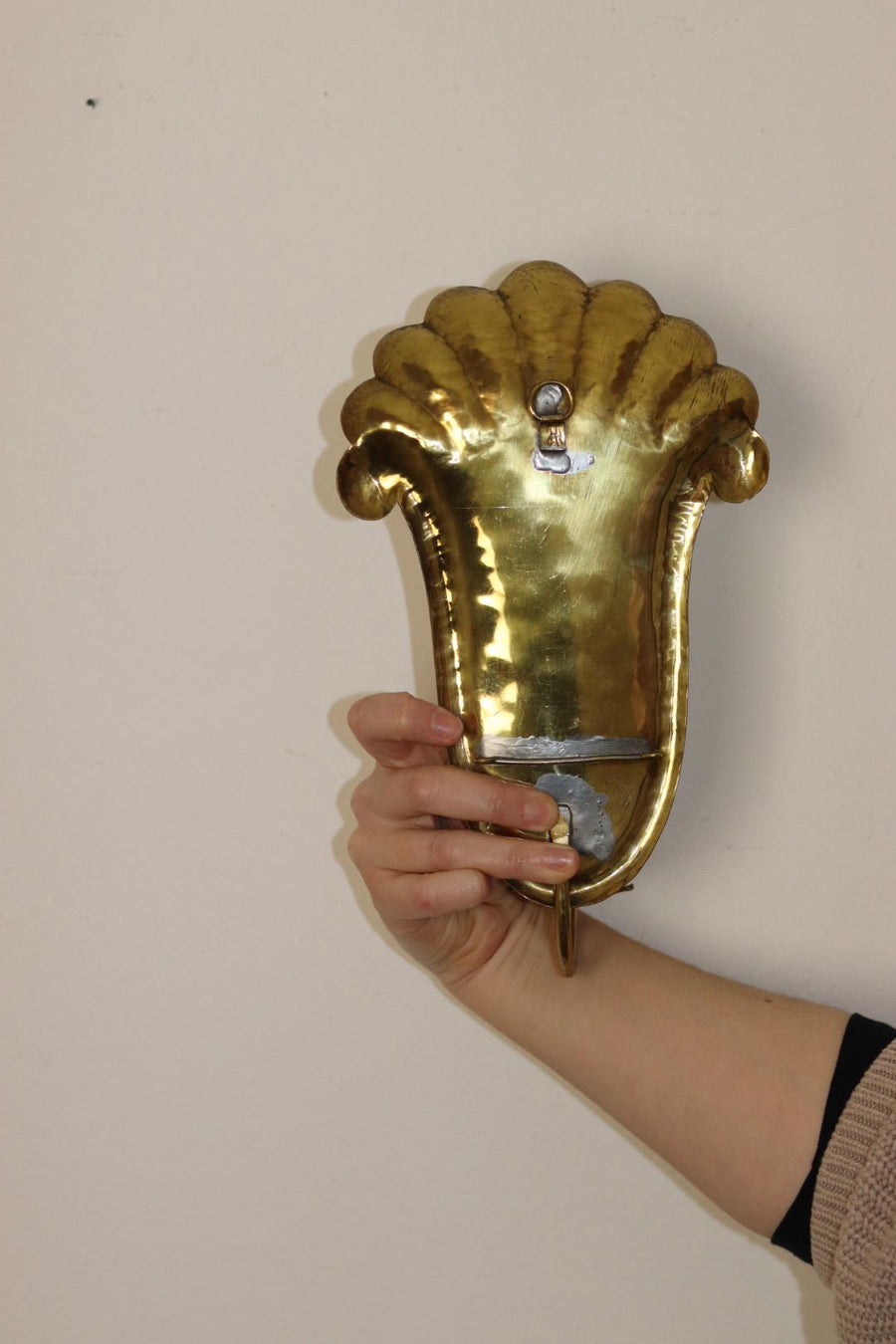 Pair Of Mid Century Swedish Brass Sconces