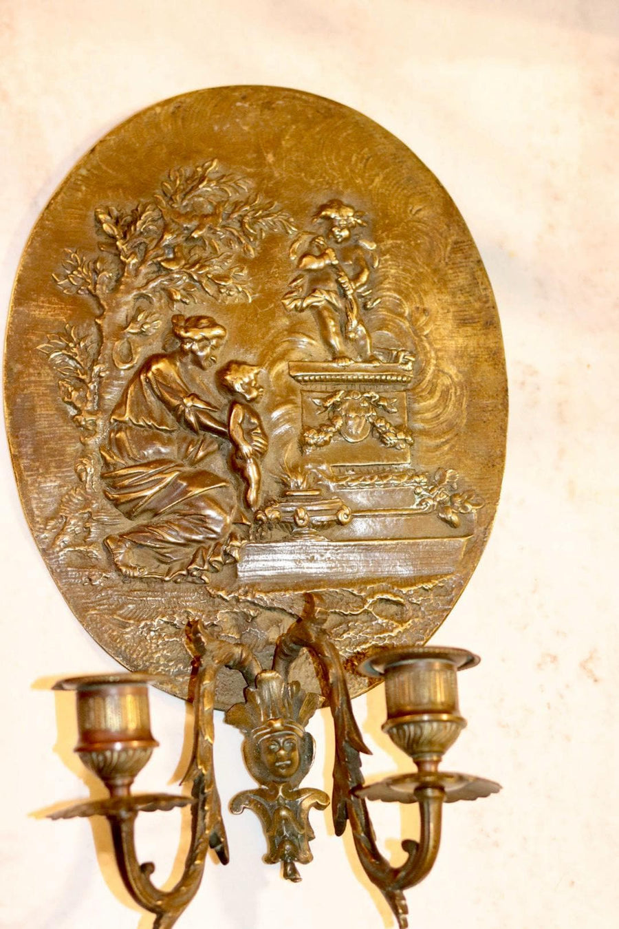 Pair Of Mid Century French Bronze Sconces