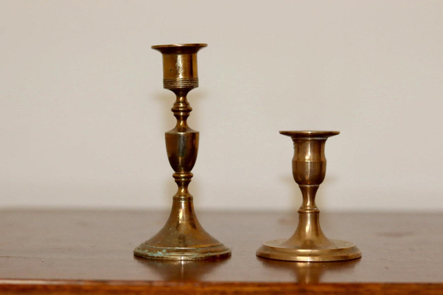 Pair of Vintage Brass Candleholders