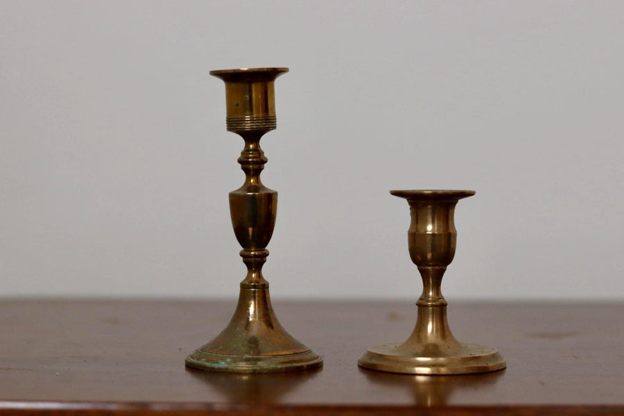 Pair of Vintage Brass Candleholders