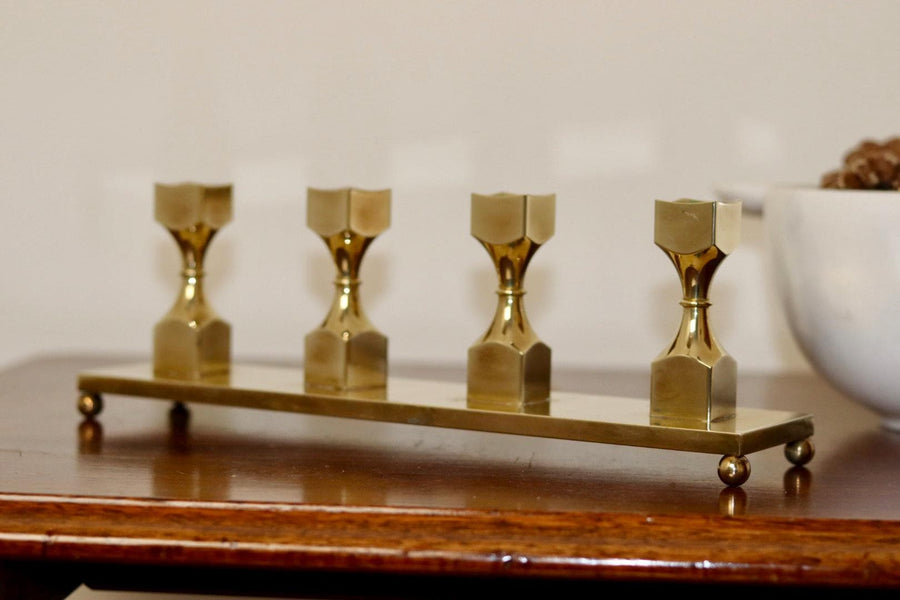 Vintage Brass Candelabra by Gusum, Sweden, 1990s