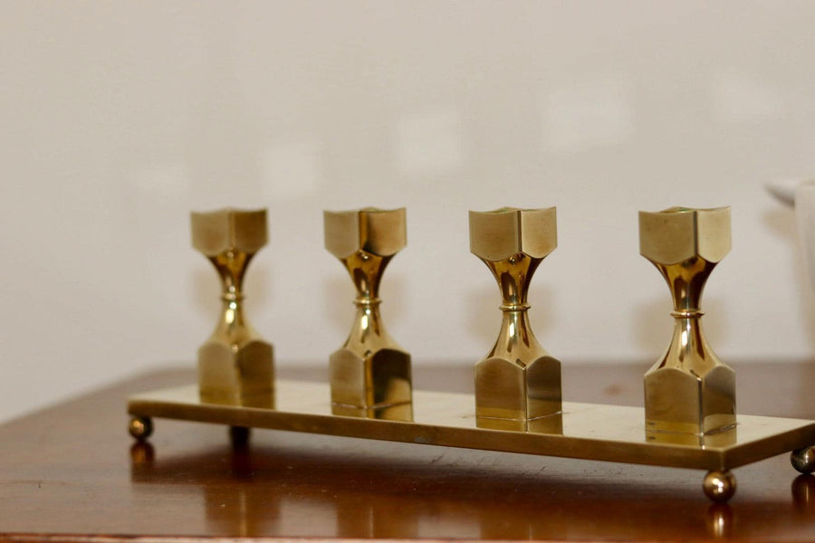 Vintage Brass Candelabra by Gusum, Sweden, 1990s