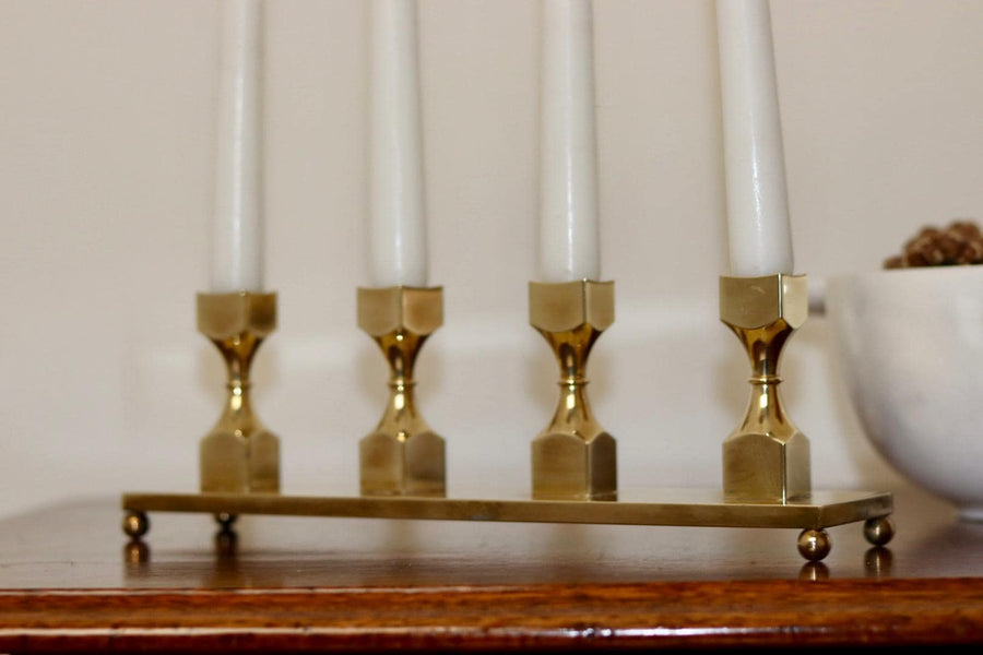 Vintage Brass Candelabra by Gusum, Sweden, 1990s