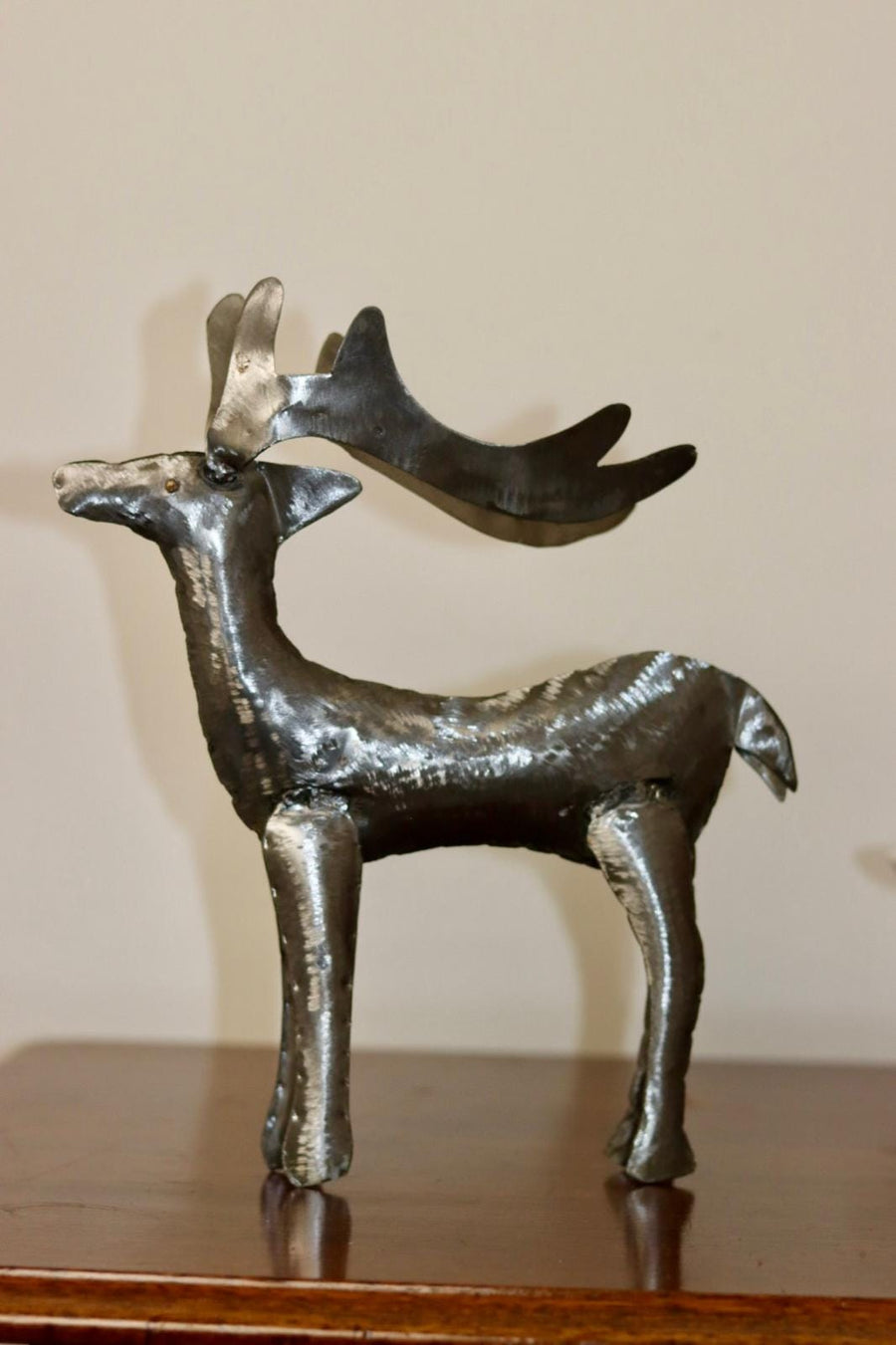 Swedish Pewter/Metal Reindeer Sculpture