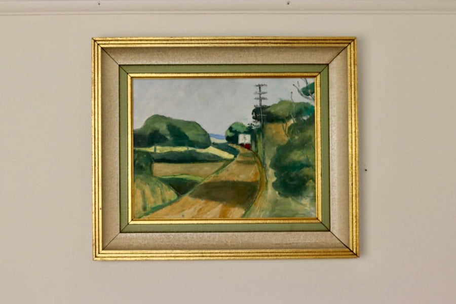 Swedish Early-Century Oil On Board Painting" Landscape " --Vintage & Framed