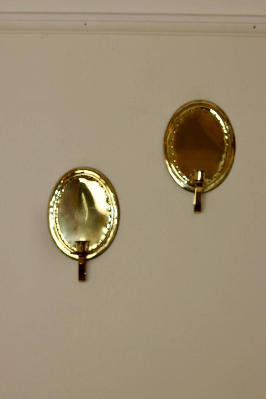 Pair Of Mid Century Swedish Brass Sconces