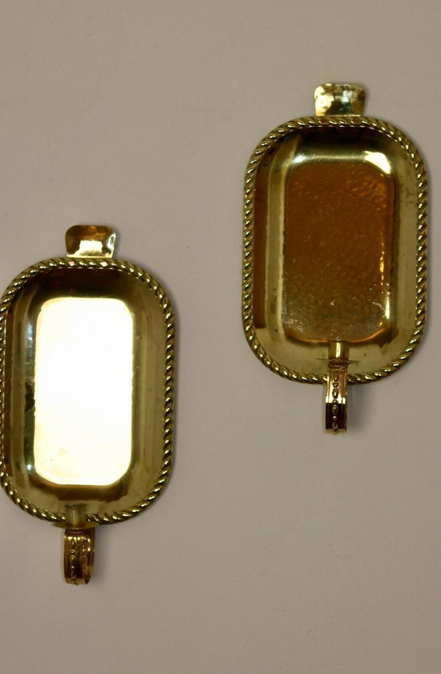 Pair Of Mid Century Swedish Brass Sconces