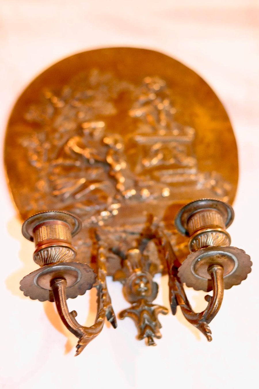 Pair Of Mid Century French Bronze Sconces