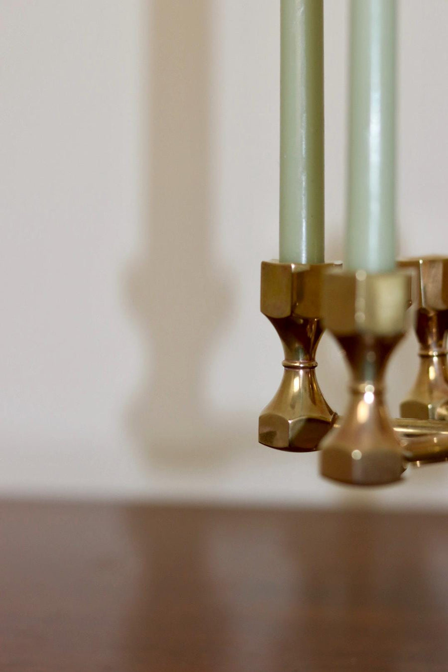 Swedish Brass Seven Arm Candelabra By Gusum