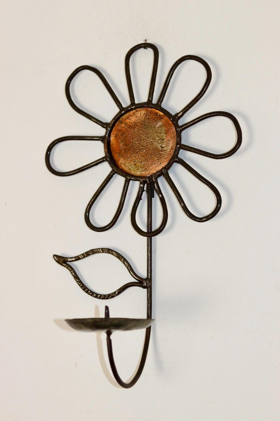 Vintage Copper and Metal Sconce