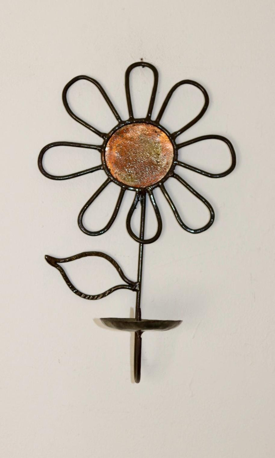 Vintage Copper and Metal Sconce