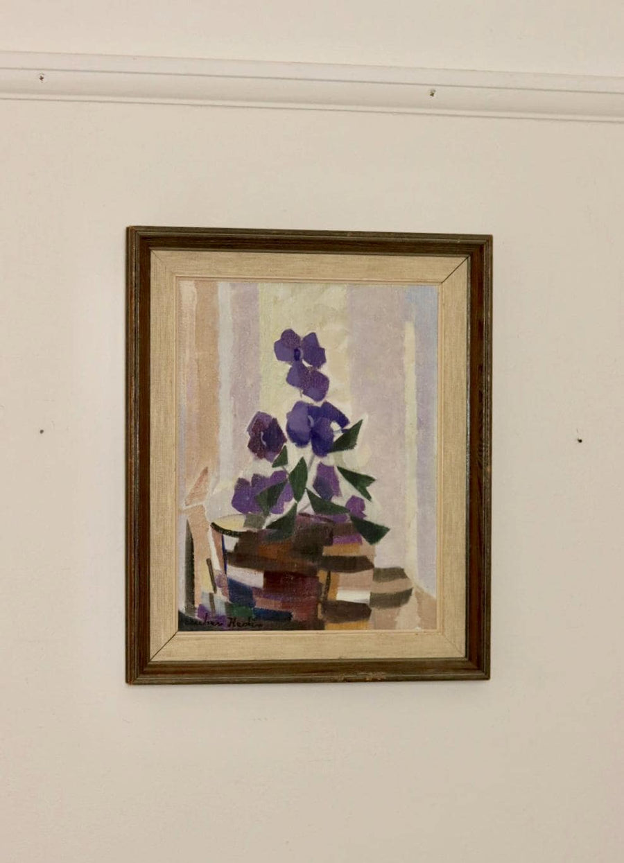 "  Still Life with Purple Flowers " by Reuben Hedin