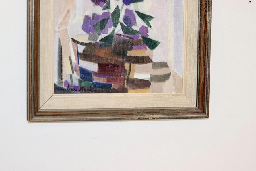 "  Still Life with Purple Flowers " by Reuben Hedin