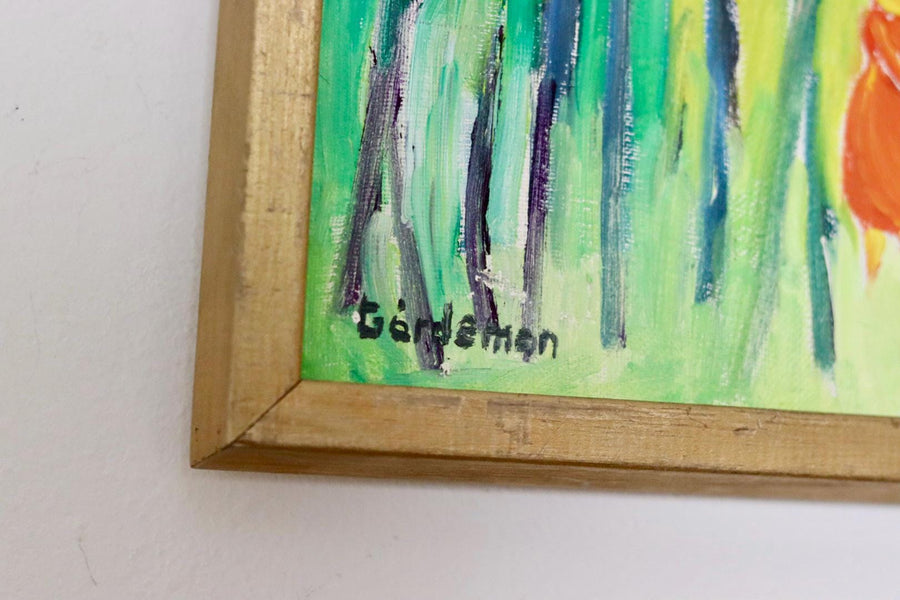 Swedish Oil On board Painting "Summer by the River"