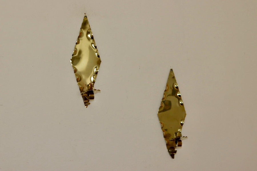 Pair Of Mid Century Swedish Brass Sconces