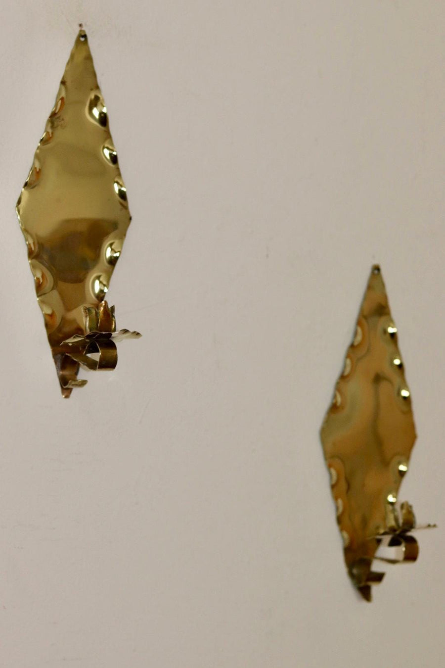 Pair Of Mid Century Swedish Brass Sconces