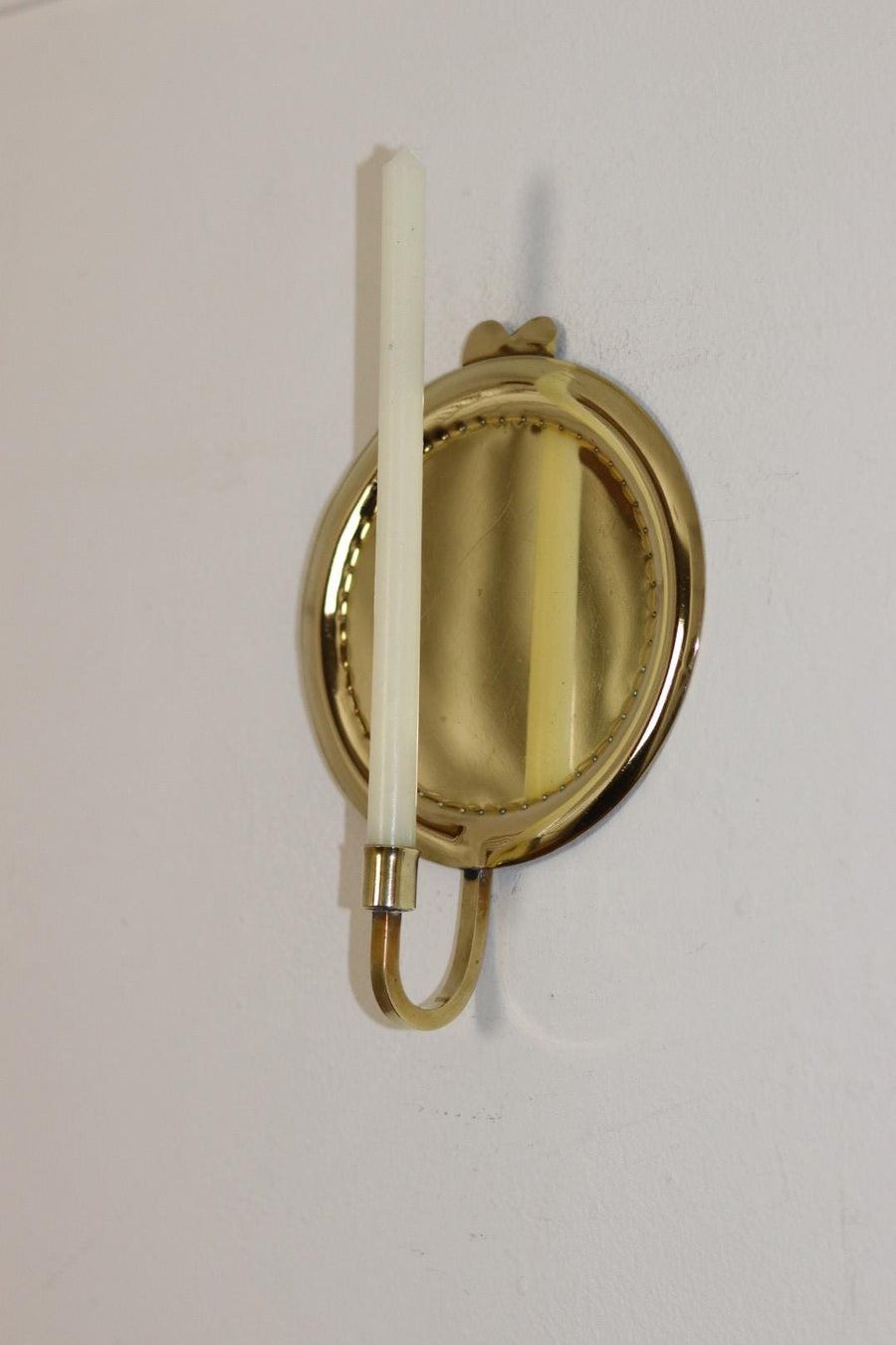 Pair Of Mid Century Swedish Brass Sconces