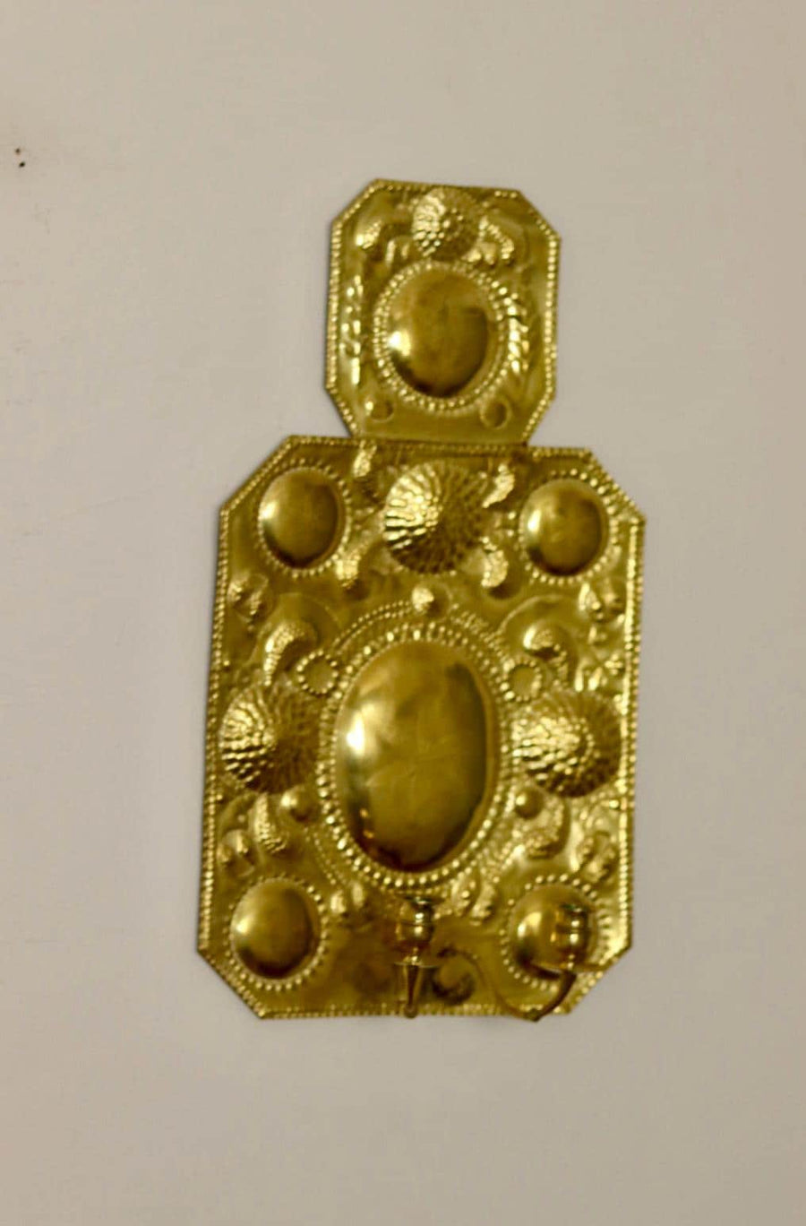 Pair of Large Swedish Brass Sconces
