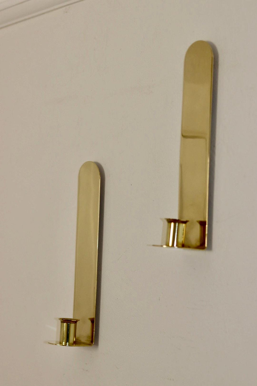 Pair Of Mid Century Swedish Brass Sconces
