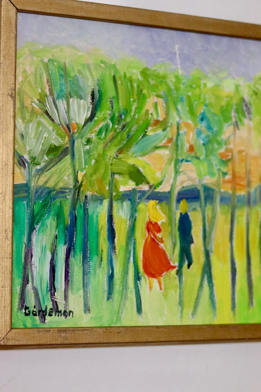Swedish Oil On board Painting "Summer by the River"