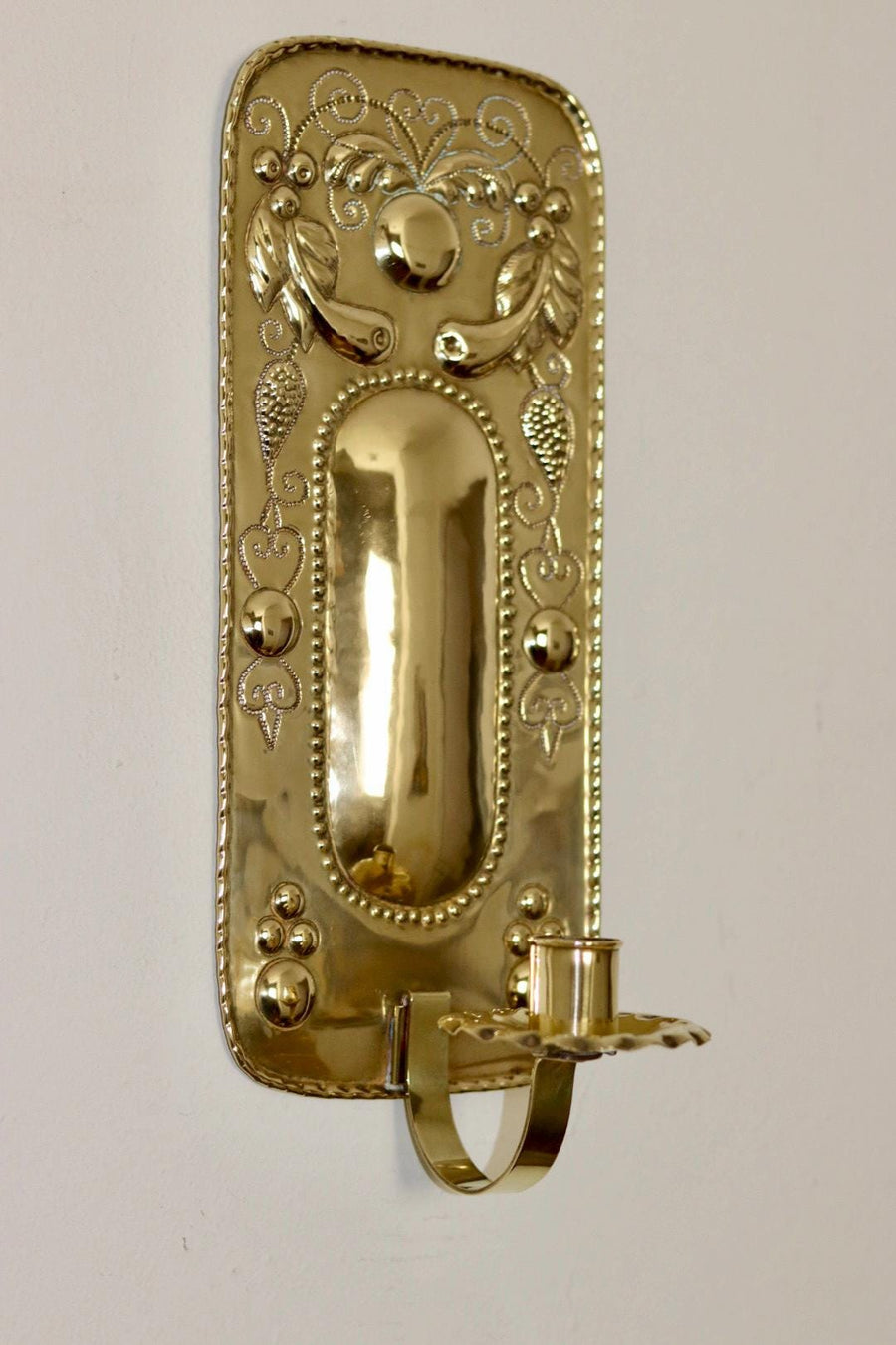 Pair Of Mid Century Swedish Brass Sconces