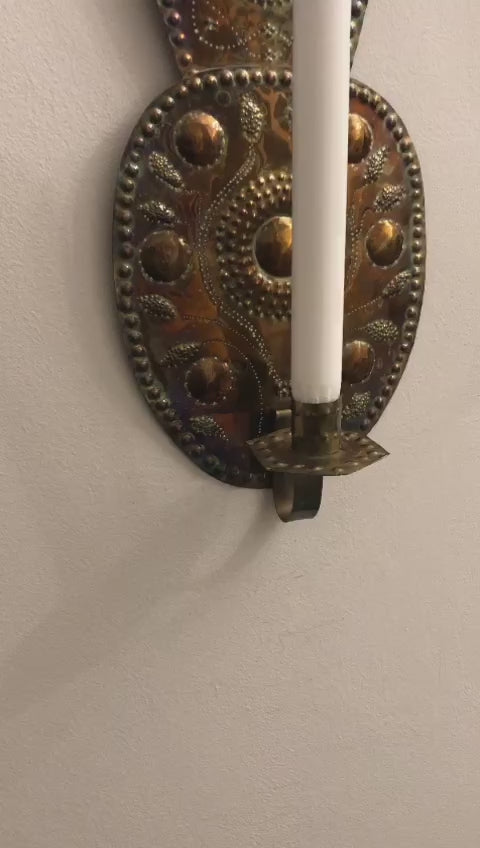 Pair Of Mid Century Swedish Brass Sconces