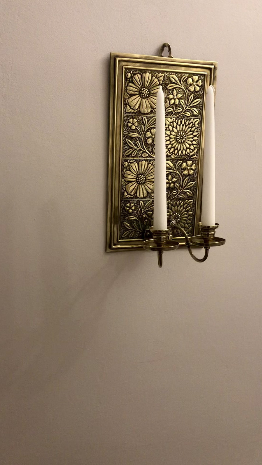 Antique Aesthetic Movement Brass Sconce C1880