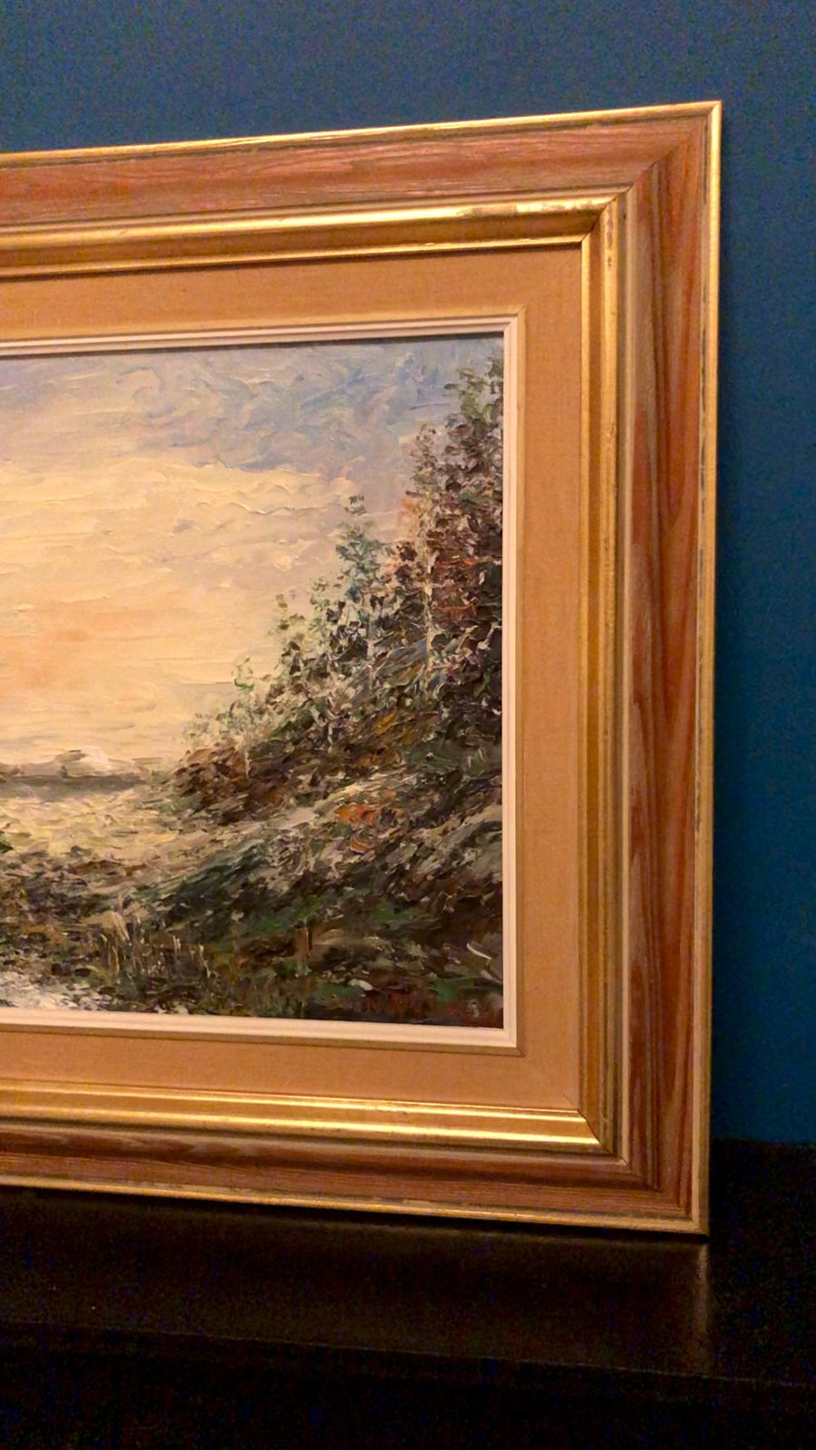 Original Swedish Modernist Oil Painting"Serene Landscape" by SVEN HARALD -  Vintage & Framed