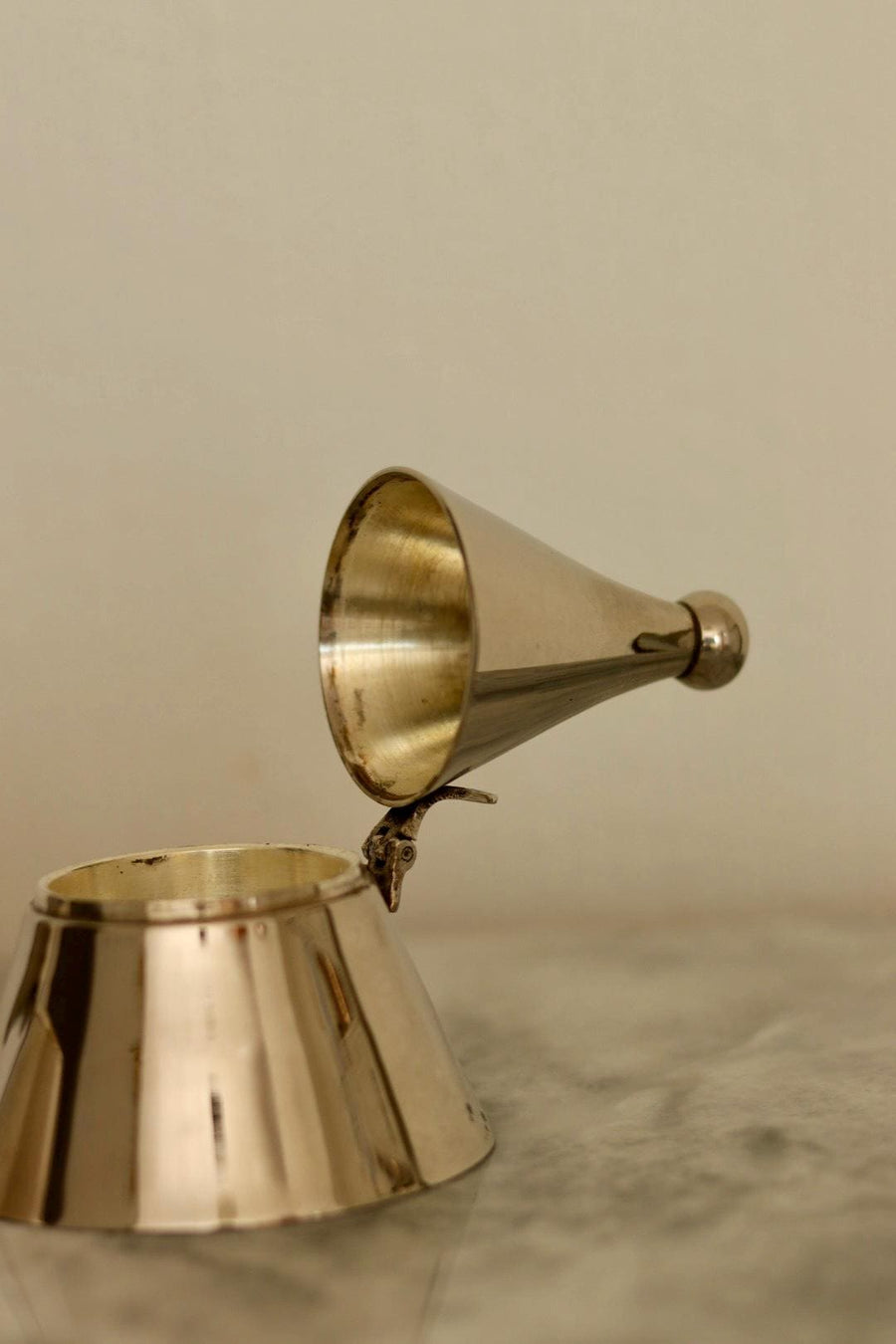 Pair of Italian Aldo Rossi for Alessi – Brass Tandem Candle holders