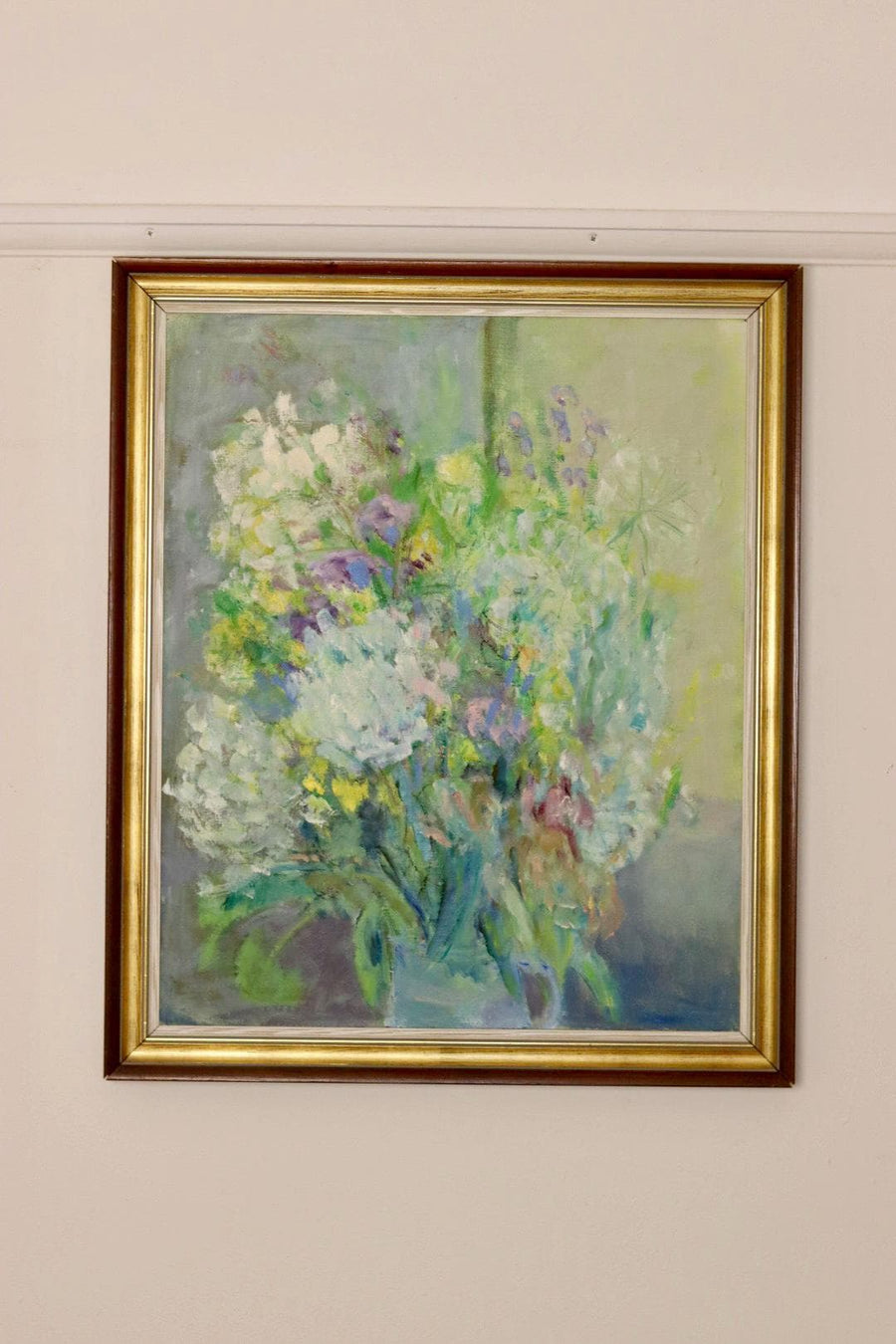 Mid-Century Original Swedish Oil on Panel "Whispers of Spring "