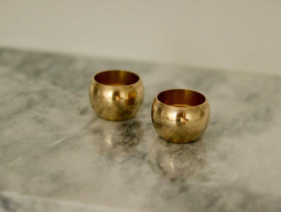 Pair of Mid-Century Swedish Brass Candle Holders by Skultuna