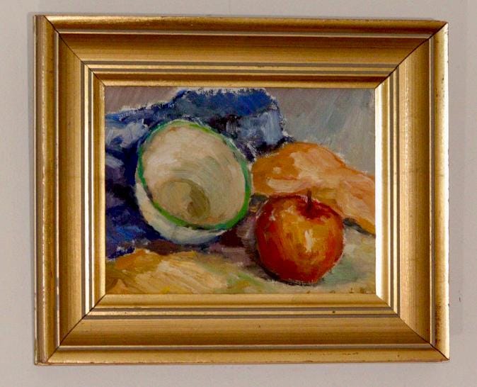 "Still Life Bowl and Fruits" by Arvo Broström