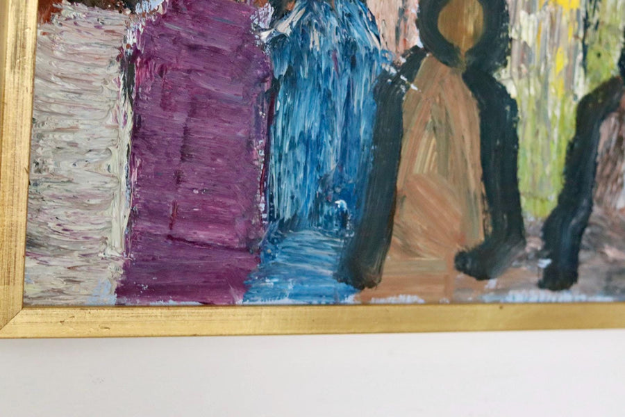 "Abstract Scene with Figures and Architecture " by Gösta Falck