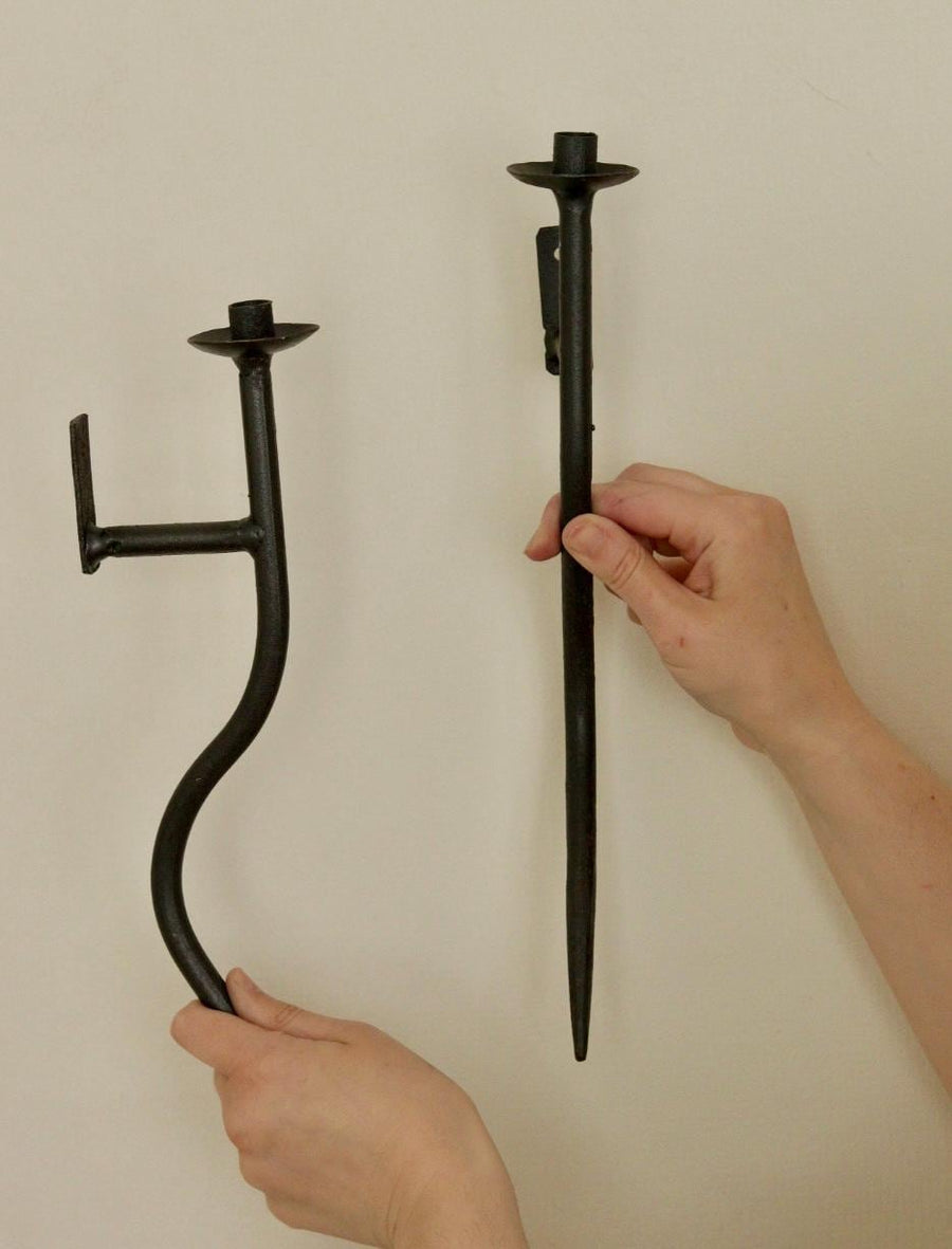 Pair of Mid-Century-Swedish Sconces with Black Coating