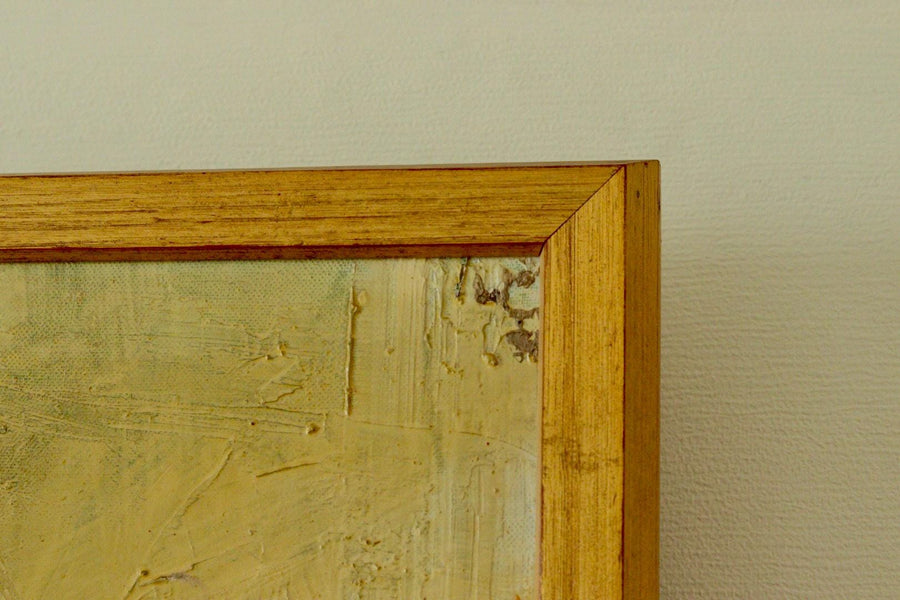 Mid-20th Century Original Abstract Oil on Canvas – Dynamic Composition