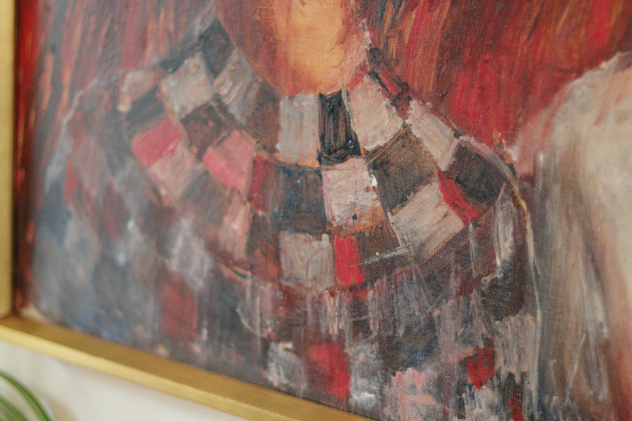 Original Mid Century Oil on Canvas – “Figures”