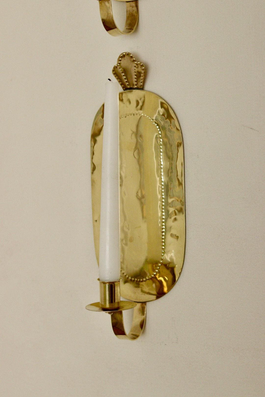 Pair Of Mid Century Swedish Brass Sconces