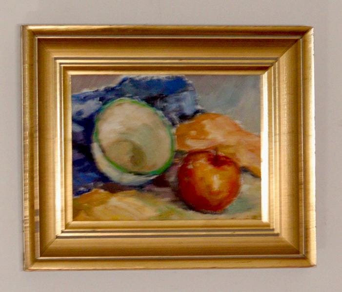 "Still Life Bowl and Fruits" by Arvo Broström