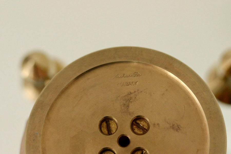 Swedish Brass Candlabera by Arthur Pe Kolbäck