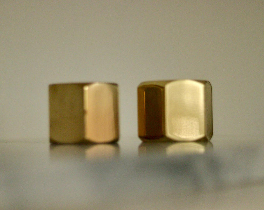 Pair of Mid-Century Swedish Brass Candle Holders by Inga Bjornsson Fakt