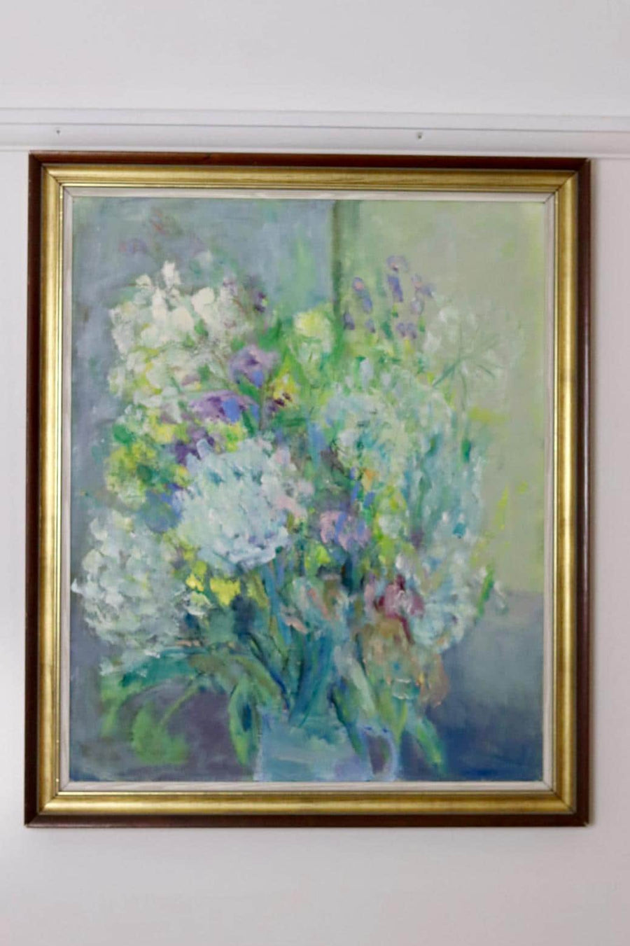 Mid-Century Original Swedish Oil on Panel "Whispers of Spring "