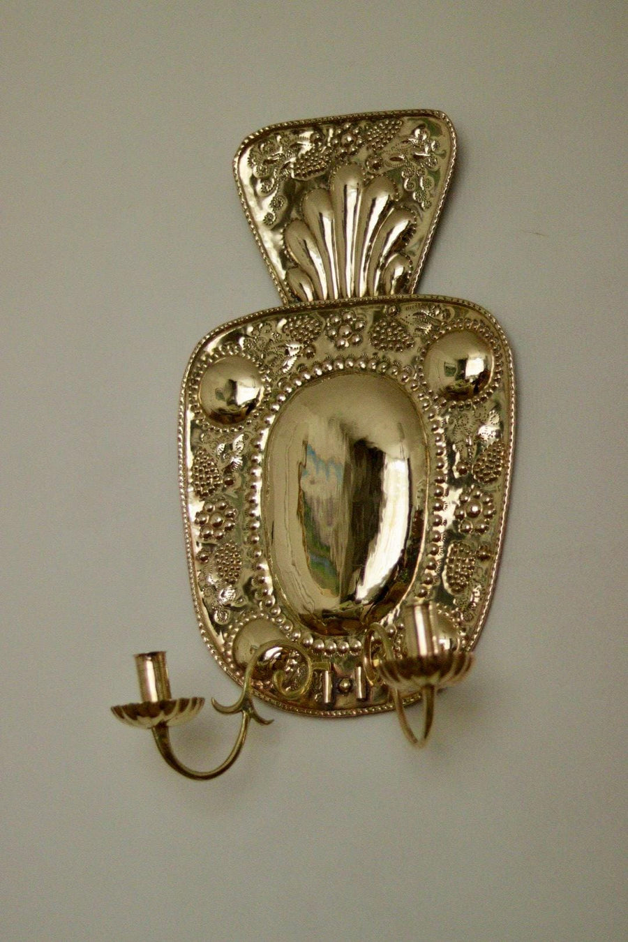 Pair of Mid-Century Swedish Brass Sconces