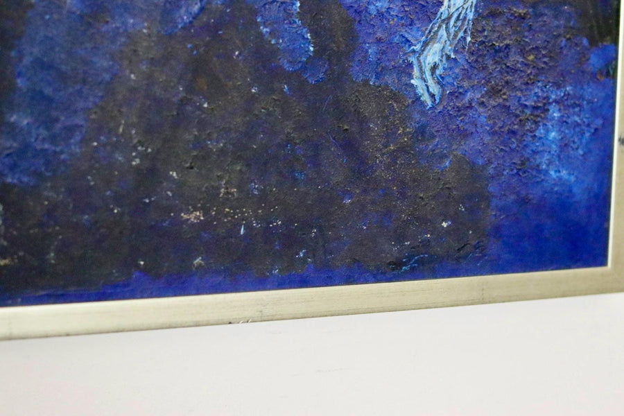 Mid-Century Original Swedish Oil on Panel "Abstract Figure "