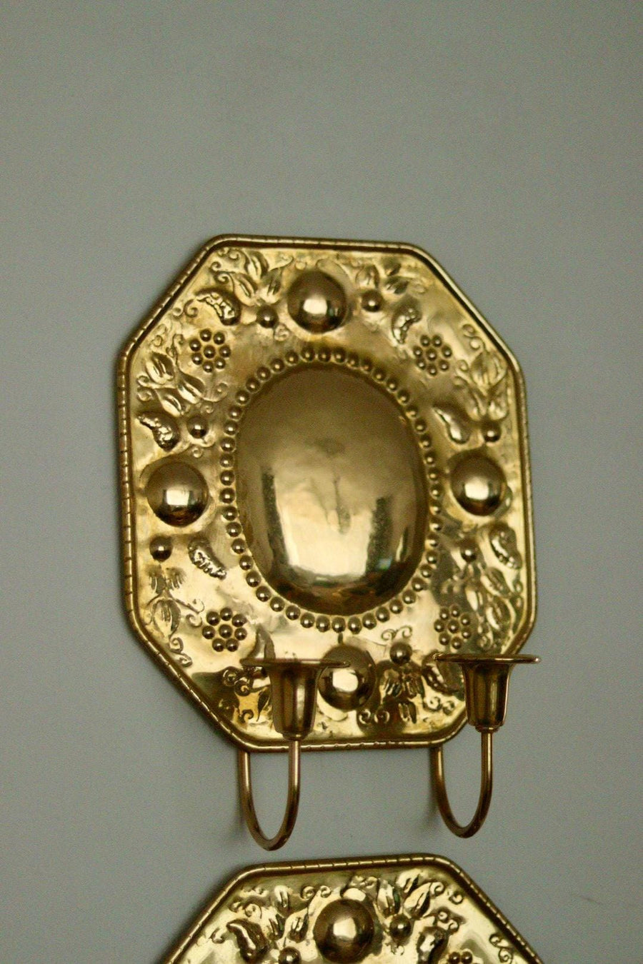 Pair of Mid Century Swedish Brass Sconces