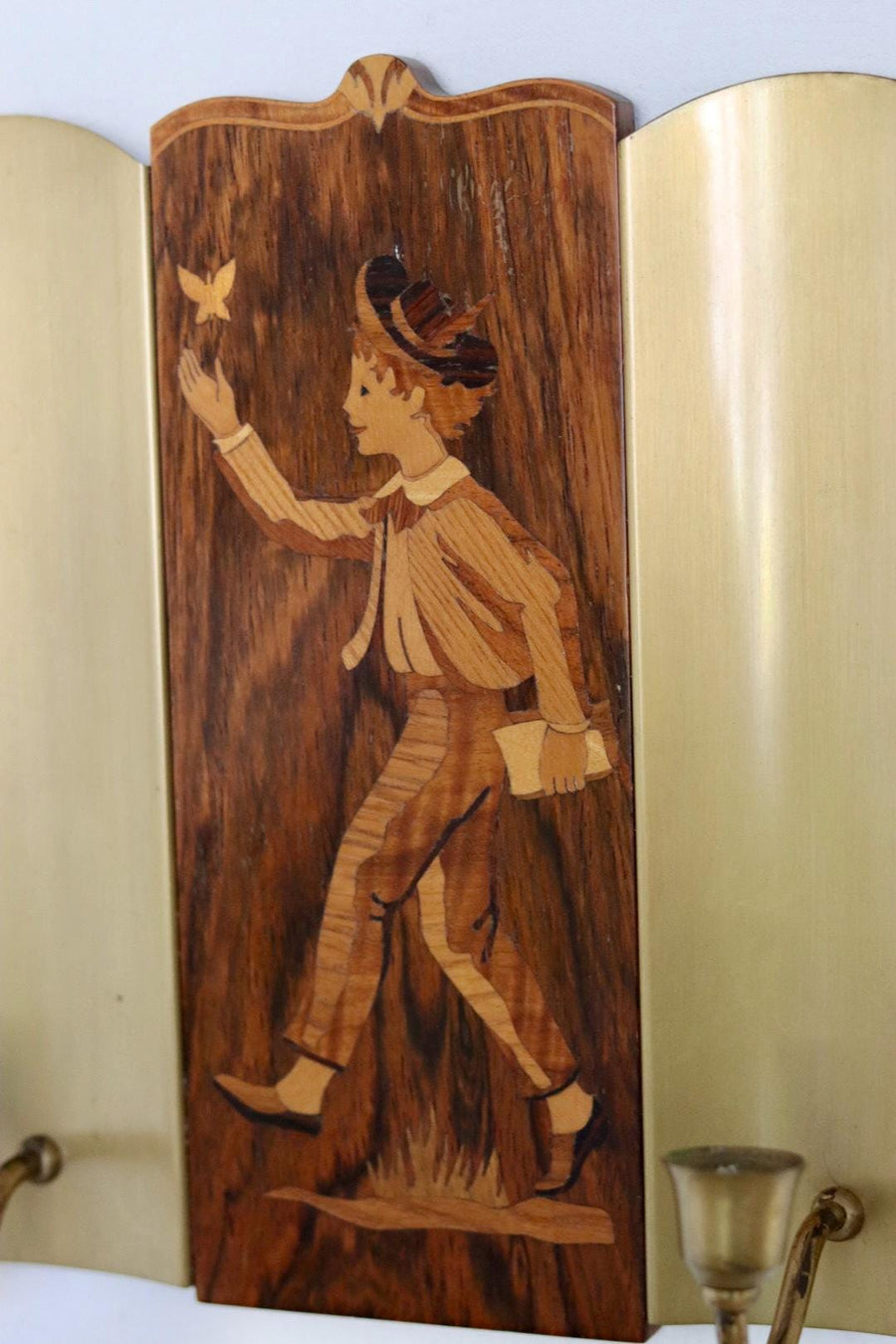 Pair Of Mid Century Swedish Sconces by Mjölby Intarsia