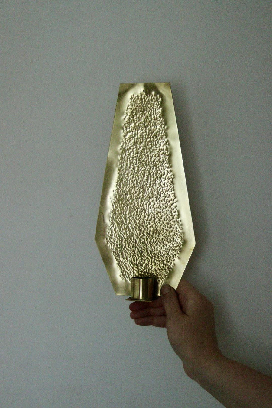 SINGLE Mid Century Swedish Brass Sconce